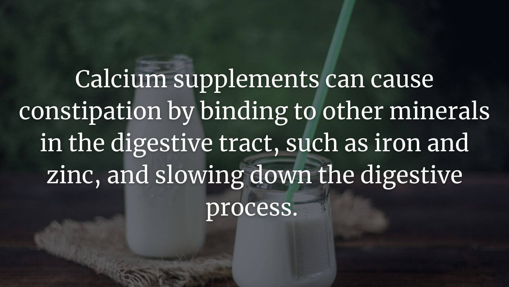 calcium supplements and constipation explanation