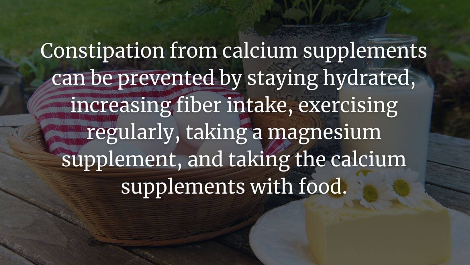 calcium supplement constipation prevention
